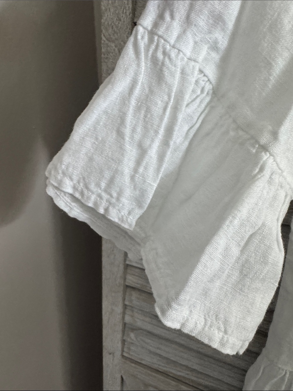 White Lace-Trim V-Neck Peplum Tunic Top - Picture 4 of 7